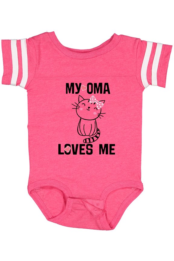 My Oma Loves Me Girl Cat Girls Baby Bodysuit