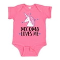 thumbnail image 1 of Inktastic My Oma Loves Me Girl Unicorn Girls Baby Bodysuit, 1 of 5