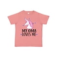 thumbnail image 1 of Inktastic My Oma Loves Me Girl Unicorn Girls Toddler T-Shirt, 1 of 5