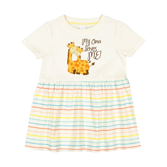Inktastic My Oma Loves Me Girls Baby Dress