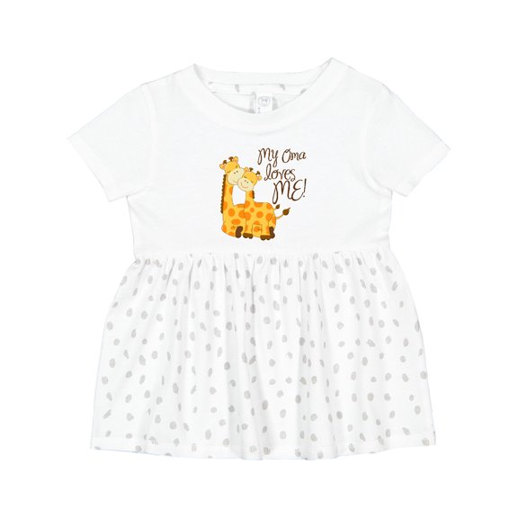 Inktastic My Oma Loves Me Girls Baby Dress