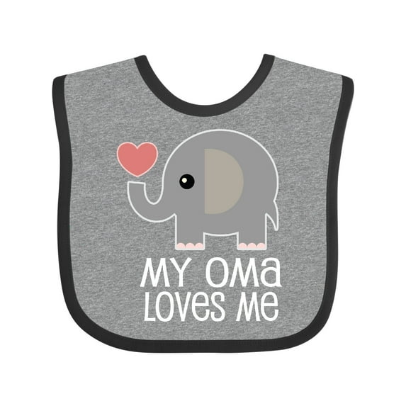 Inktastic My Oma Loves Me Grandchild Boys or Girls Baby Bib