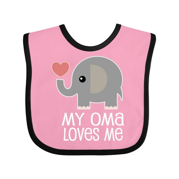 Inktastic My Oma Loves Me Grandchild Boys or Girls Baby Bib