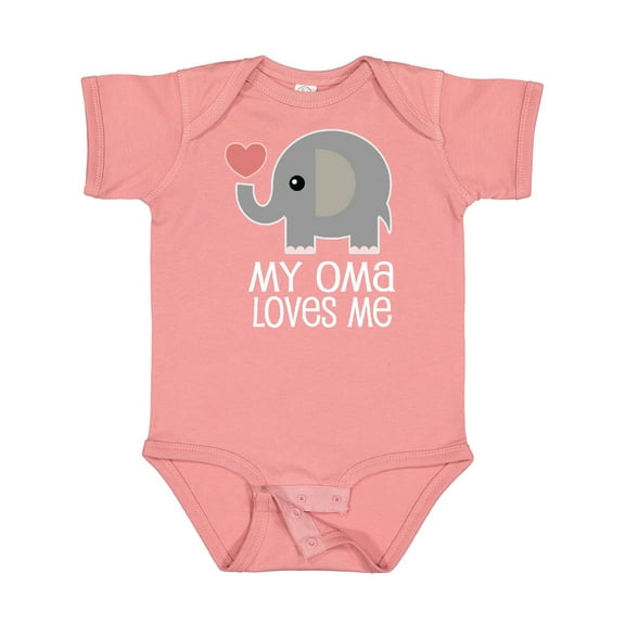 Inktastic My Oma Loves Me Grandchild Boys or Girls Baby Bodysuit