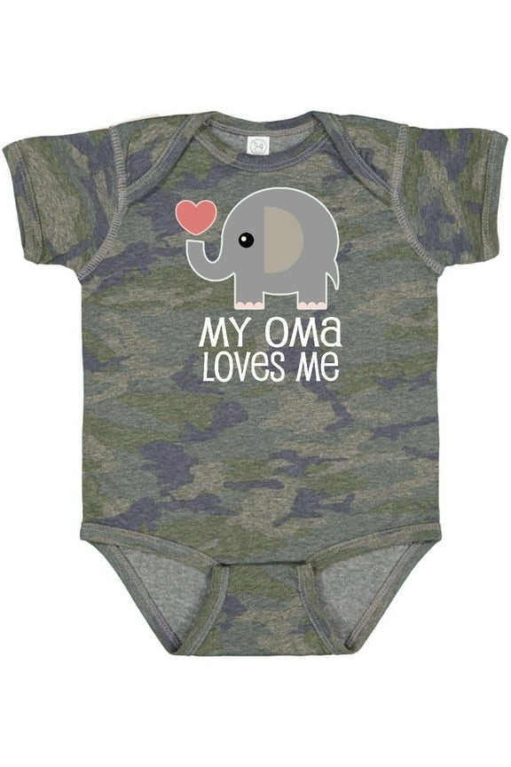 My Oma Loves Me Grandchild Boys or Girls Baby Bodysuit