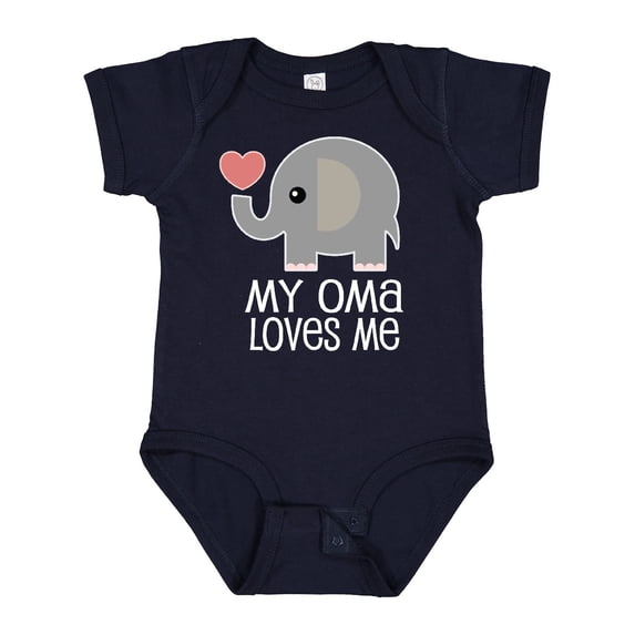 Inktastic My Oma Loves Me Grandchild Boys or Girls Baby Bodysuit