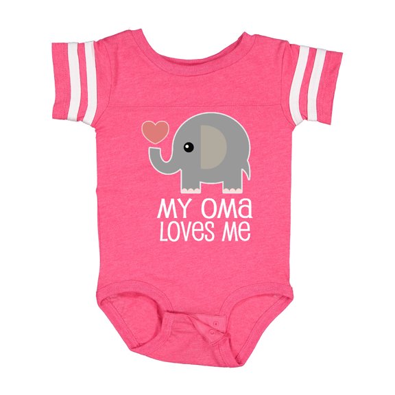 Inktastic My Oma Loves Me Grandchild Boys or Girls Baby Bodysuit