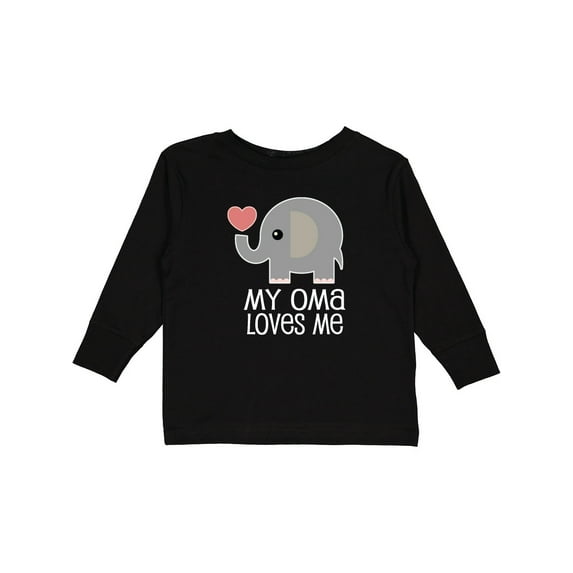 Inktastic My Oma Loves Me Grandchild Boys or Girls Long Sleeve Toddler T-Shirt
