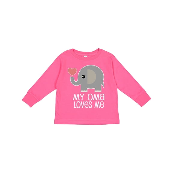 Inktastic My Oma Loves Me Grandchild Boys or Girls Long Sleeve Toddler T-Shirt