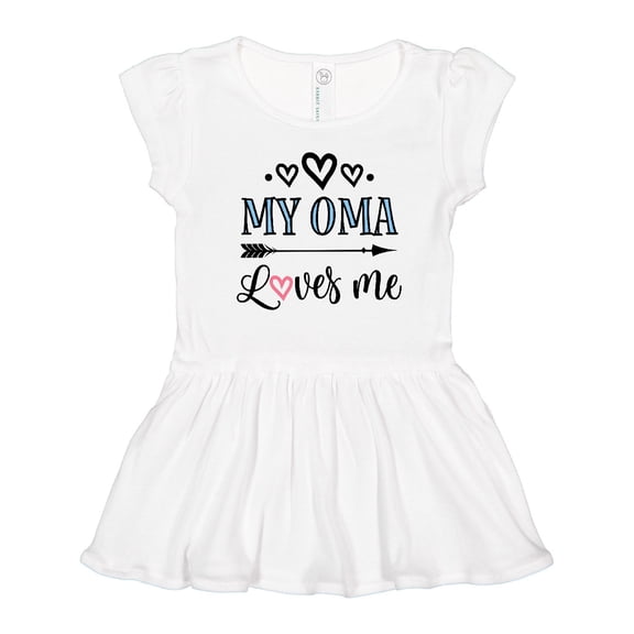 Inktastic My Oma Loves Me Grandchild Gift Girls Toddler Dress