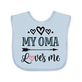 thumbnail image 1 of Inktastic My Oma Loves Me Grandchild Girls Baby Bib, 1 of 4