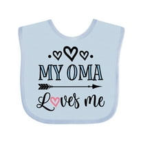 Inktastic My Oma Loves Me Grandchild Girls Baby Bib