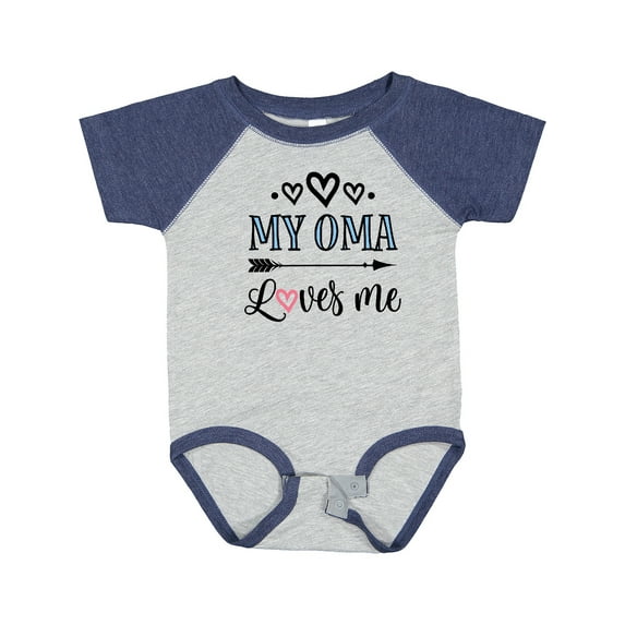 Inktastic My Oma Loves Me Grandchild Girls Baby Bodysuit