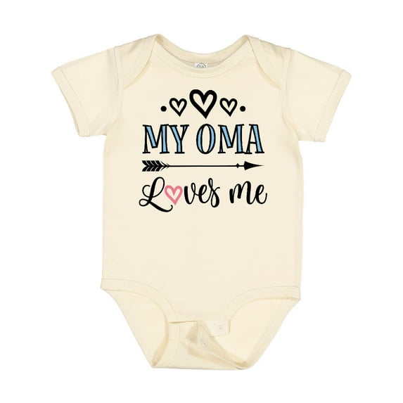 Inktastic My Oma Loves Me Grandchild Girls Baby Bodysuit