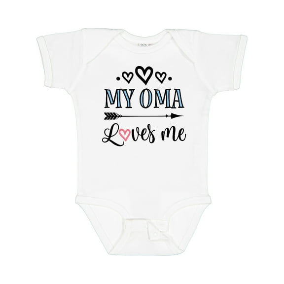 Inktastic My Oma Loves Me Grandchild Girls Baby Bodysuit