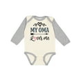 thumbnail image 1 of Inktastic My Oma Loves Me Grandchild Girls Long Sleeve Baby Bodysuit, 1 of 5