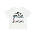 thumbnail image 1 of Inktastic My Oma Loves Me Grandchild Girls Toddler T-Shirt, 1 of 5