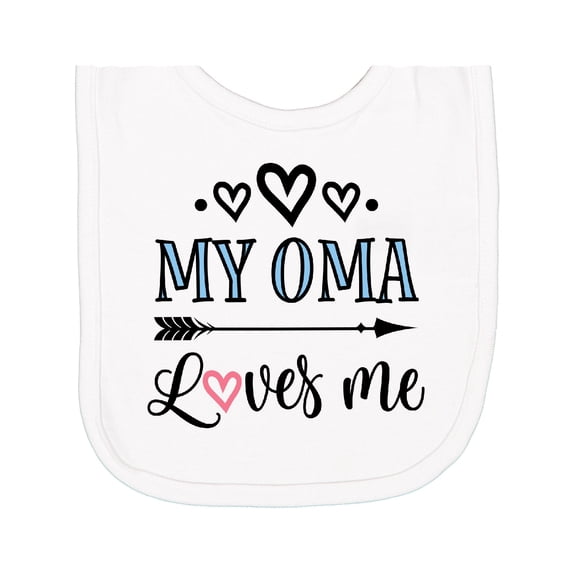 Inktastic My Oma Loves Me Grandchild Newborn Bib