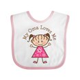 thumbnail image 1 of Inktastic My Oma Loves Me Granddaughter Gift Girls Baby Bib, 1 of 4