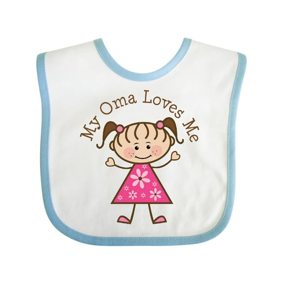 Inktastic My Oma Loves Me Granddaughter Gift Girls Baby Bib