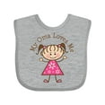 thumbnail image 1 of Inktastic My Oma Loves Me Granddaughter Gift Girls Baby Bib, 1 of 4