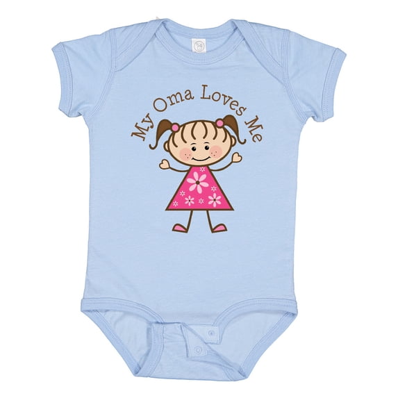 Inktastic My Oma Loves Me Granddaughter Girls Baby Bodysuit