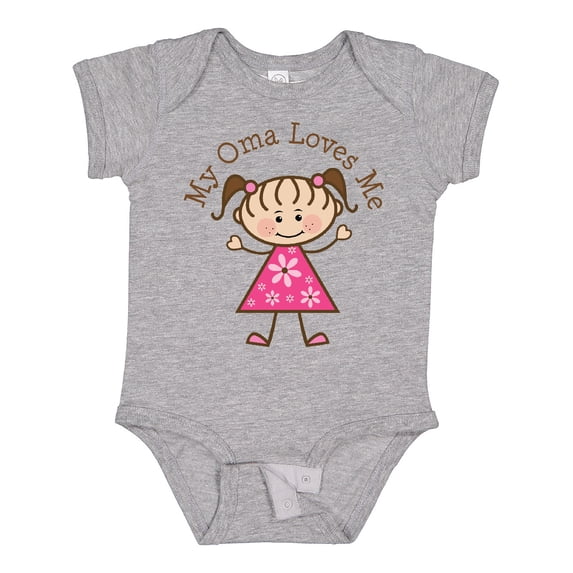 Inktastic My Oma Loves Me Granddaughter Girls Baby Bodysuit