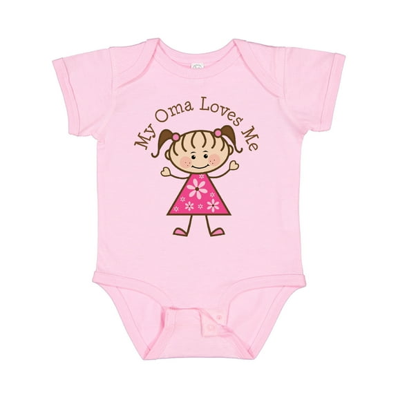 Inktastic My Oma Loves Me Granddaughter Girls Baby Bodysuit
