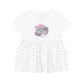 thumbnail image 1 of Inktastic My Oma Loves Me Granddaughter Rainbow Girls Baby Dress, 1 of 5