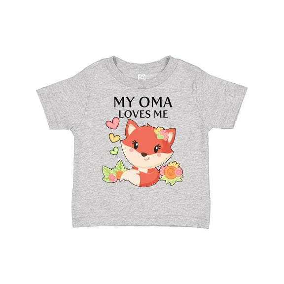 Inktastic My Oma Loves Me- Little Fox Boys or Girls Toddler T-Shirt