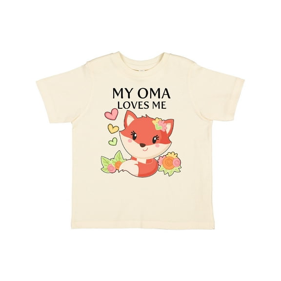 Inktastic My Oma Loves Me- Little Fox Boys or Girls Toddler T-Shirt