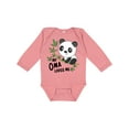 thumbnail image 1 of Inktastic My Oma Loves Me- cute panda Boys or Girls Long Sleeve Baby Bodysuit, 1 of 5