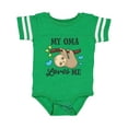 thumbnail image 1 of Inktastic My Oma Loves Me with Sloth and Hearts Boys or Girls Baby Bodysuit, 1 of 5