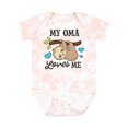 thumbnail image 1 of Inktastic My Oma Loves Me with Sloth and Hearts Boys or Girls Baby Bodysuit, 1 of 5
