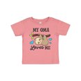 thumbnail image 1 of Inktastic My Oma Loves Me with Sloth and Hearts Boys or Girls Baby T-Shirt, 1 of 5