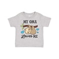 thumbnail image 1 of Inktastic My Oma Loves Me with Sloth and Hearts Boys or Girls Toddler T-Shirt, 1 of 5