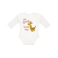 thumbnail image 1 of Inktastic My Oma Loves me- cute giraffe Boys or Girls Long Sleeve Baby Bodysuit, 1 of 5