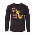thumbnail image 1 of Inktastic My Oma Loves me- cute giraffe Long Sleeve Youth T-Shirt, 1 of 5