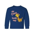 thumbnail image 1 of Inktastic My Oma Loves me- cute giraffe Long Sleeve Youth T-Shirt, 1 of 5