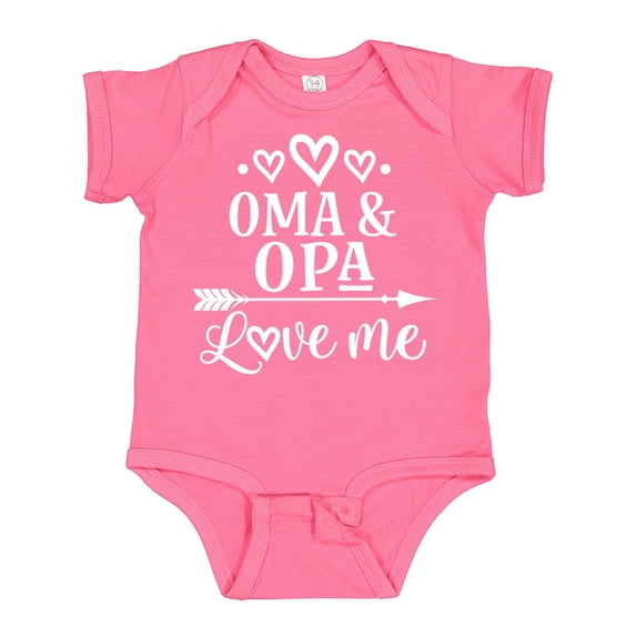Inktastic My Oma Opa Love Me Grandchild Boys or Girls Baby Bodysuit