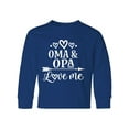 thumbnail image 1 of Inktastic My Oma Opa Love Me Grandchild Gift Long Sleeve Youth T-Shirt, 1 of 5