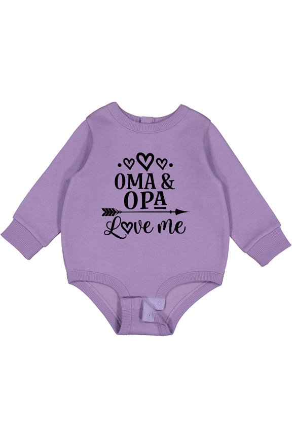 My Oma Opa Love Me Grandkids Baby Fleece Bodysuit