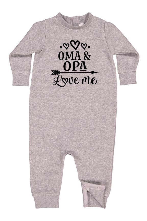 My Oma Opa Love Me Grandkids Baby Fleece Romper