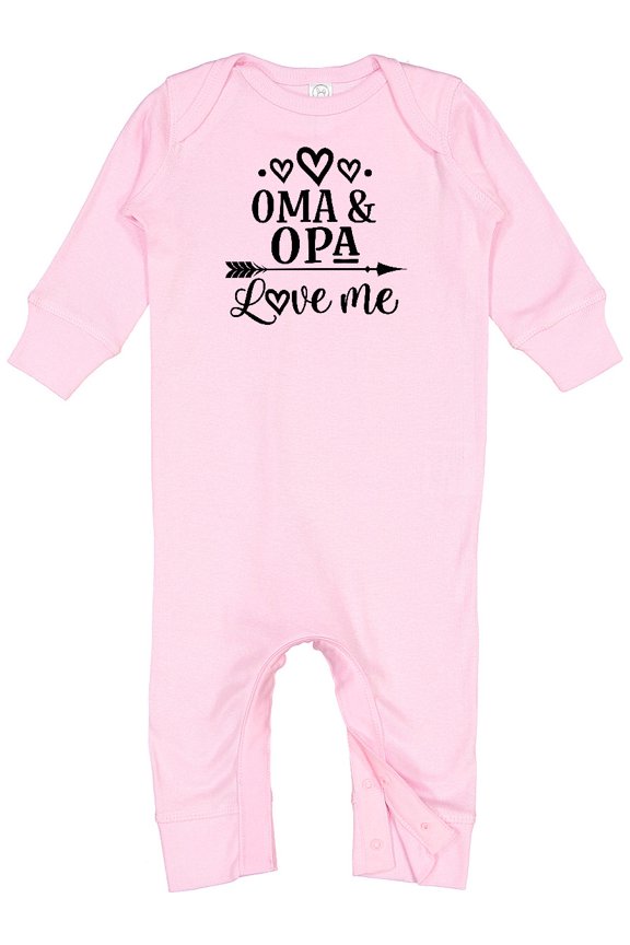 My Oma Opa Love Me Grandkids Baby Romper Coveralls
