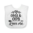 thumbnail image 1 of Inktastic My Oma Opa Love Me Grandkids Boys or Girls Baby Bib, 1 of 4