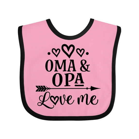 Inktastic My Oma Opa Love Me Grandkids Boys or Girls Baby Bib