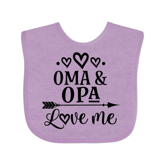Inktastic My Oma Opa Love Me Grandkids Boys or Girls Baby Bib