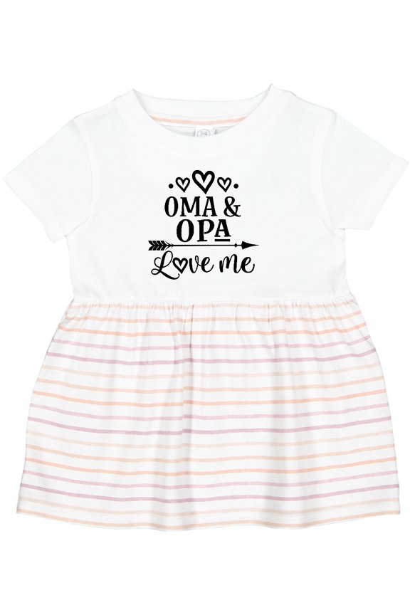 My Oma Opa Love Me Grandkids Girls Baby Dress