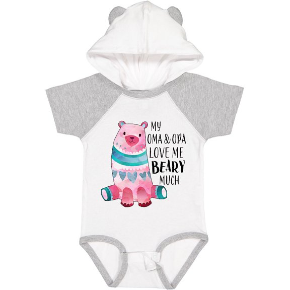 Inktastic My Oma and Opa Love Me Beary Much with Cute Bear Boys or Girls Baby Bodysuit