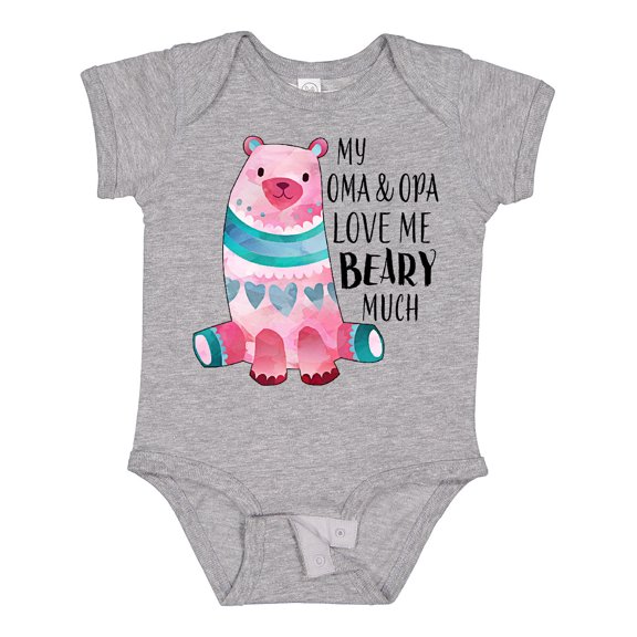 Inktastic My Oma and Opa Love Me Beary Much with Cute Bear Boys or Girls Baby Bodysuit